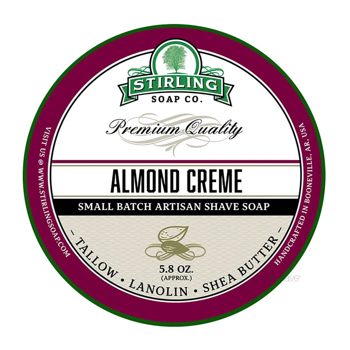 Stirling Soap Company Barbersæbe  Almond Creme  170 Ml