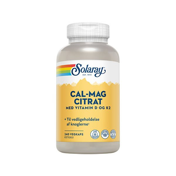 Solaray Cal Mag Citrat M  D  Og K2 Vitamin 240 Kaps   2 For 510