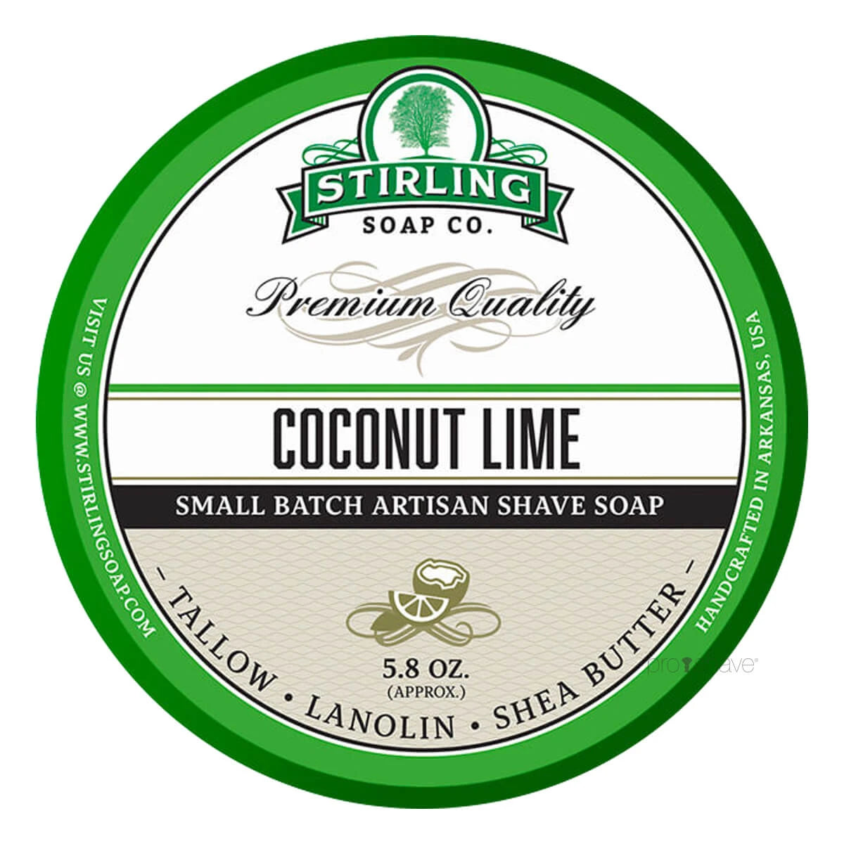 Stirling Soap Company Barbersæbe  Coconut Lime  170 Ml