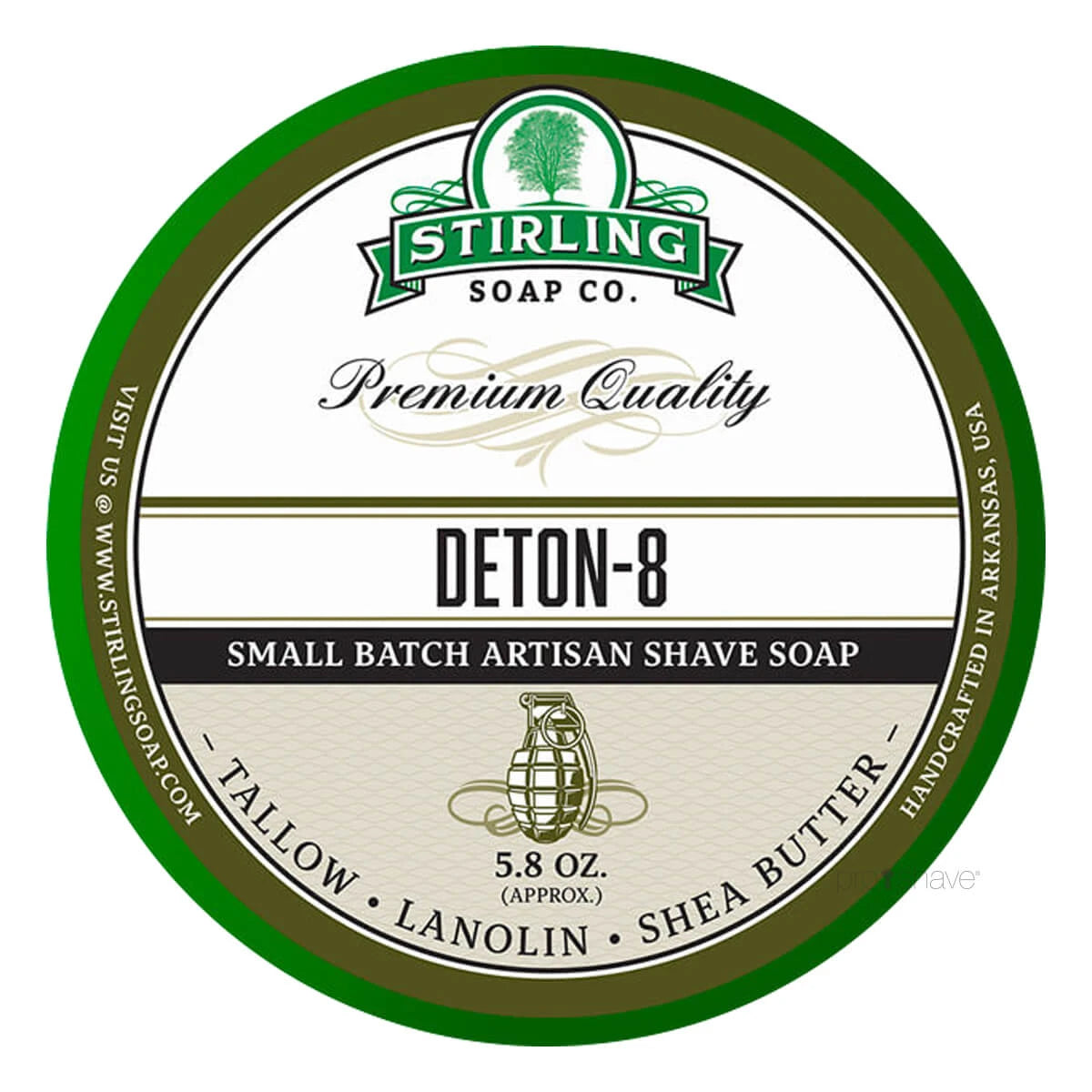 Stirling Soap Company Barbersæbe  Deton 8  170 Ml