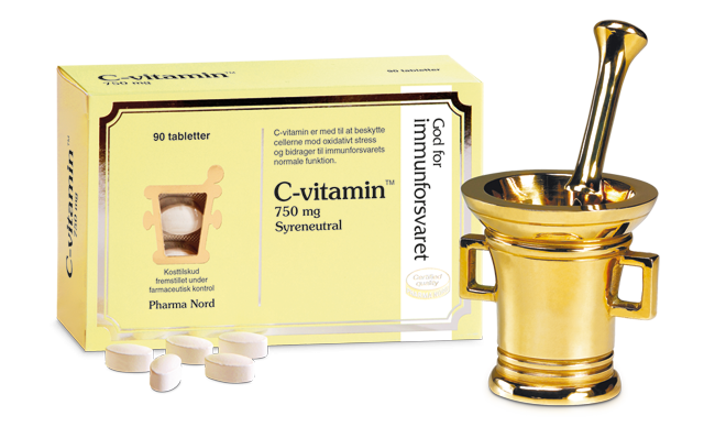 Pharma Nord C Vitamin 750 Mg - Syreneutral 90 Tabletter