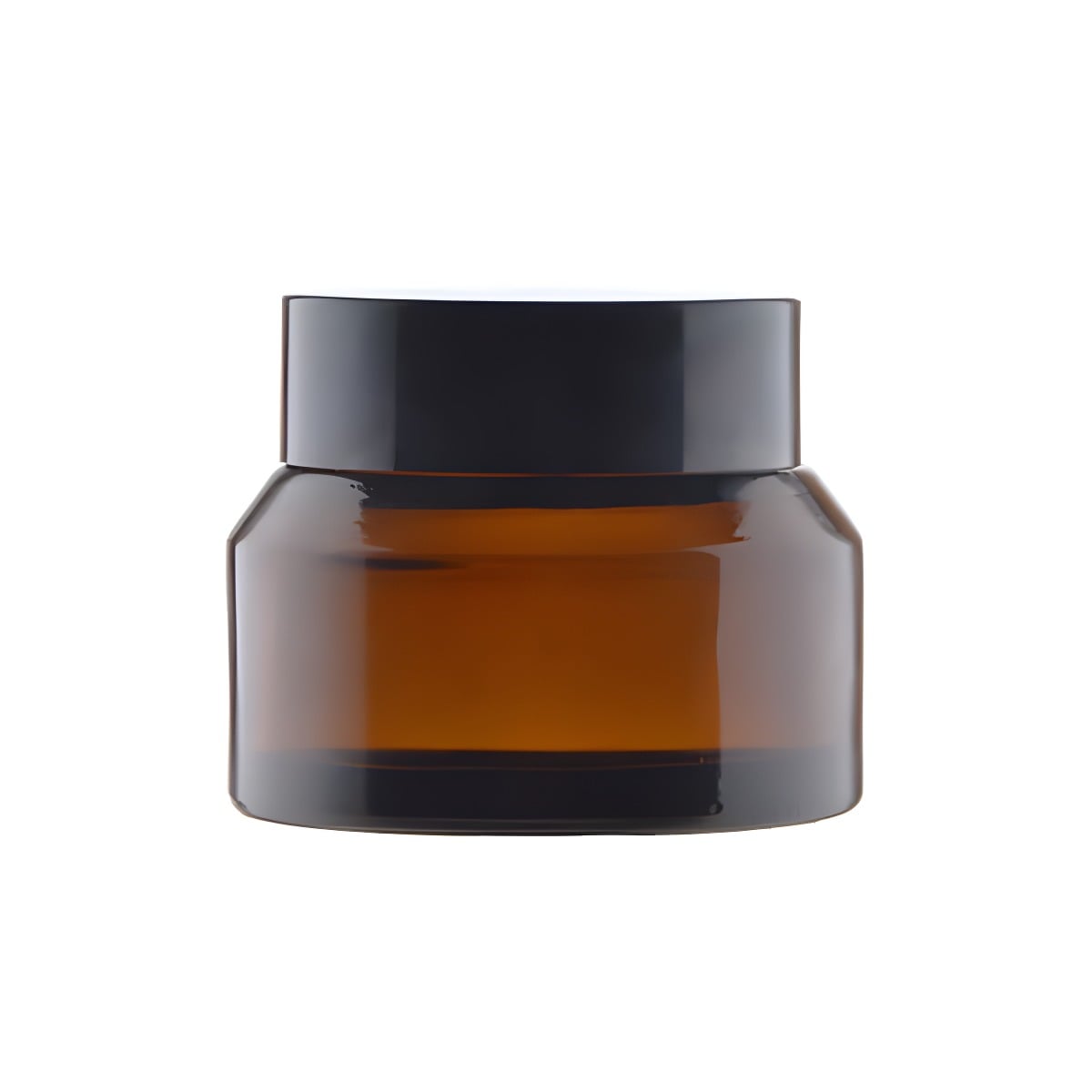 30 Ml Brun Glas Creme Bøtte Med Sort Låg