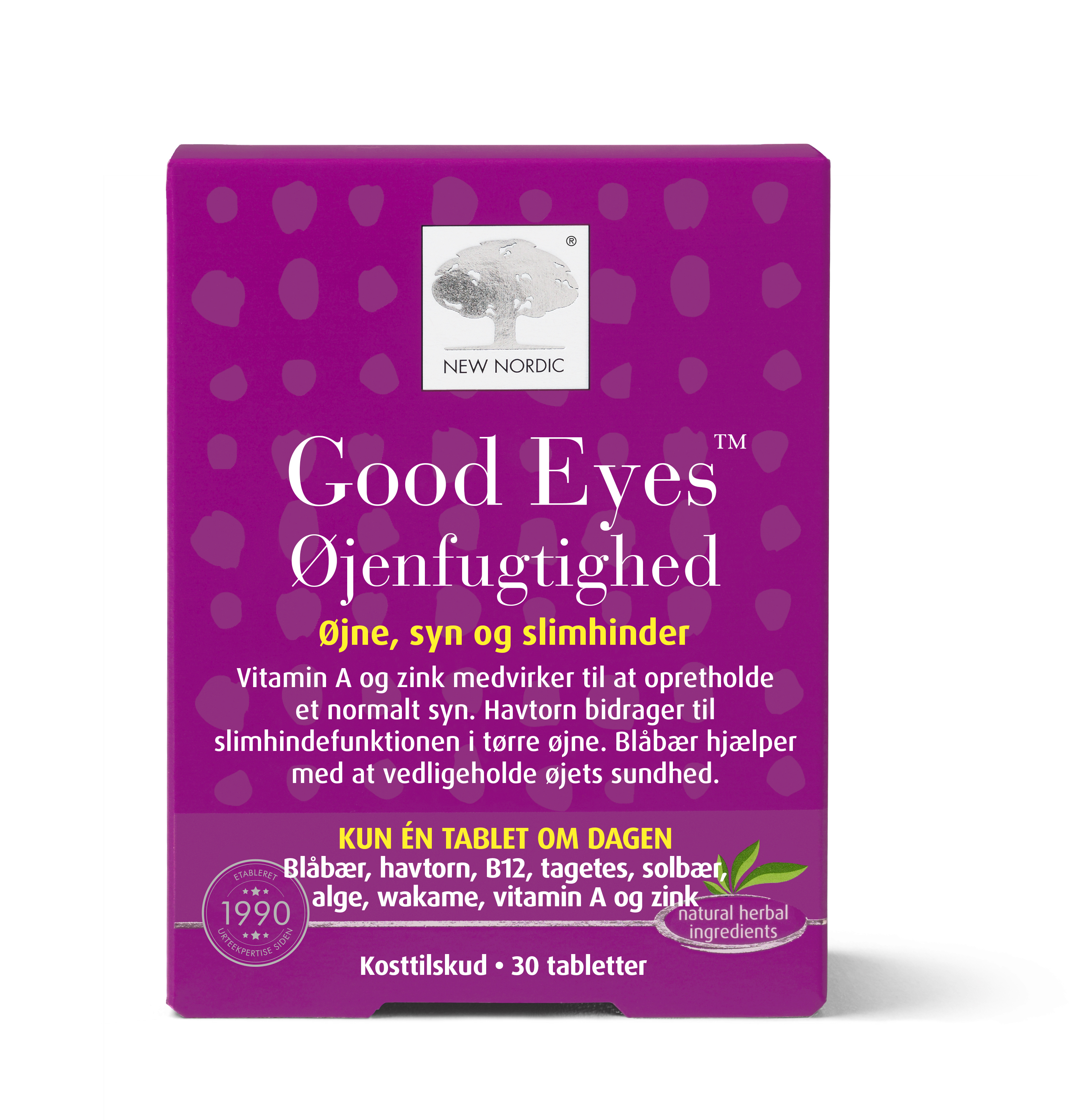 New Nordic Good Eyes - Øjenfugtighed 30 Tabl på Tilbud