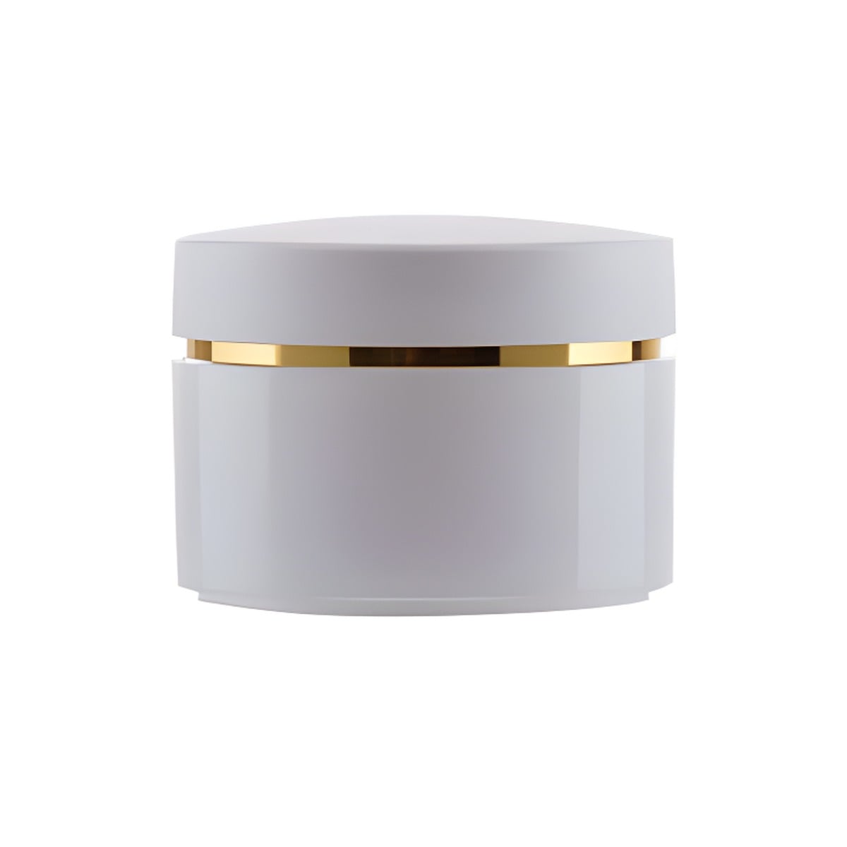50 Ml  Hvid Creme Bøtte Med Guld Ring