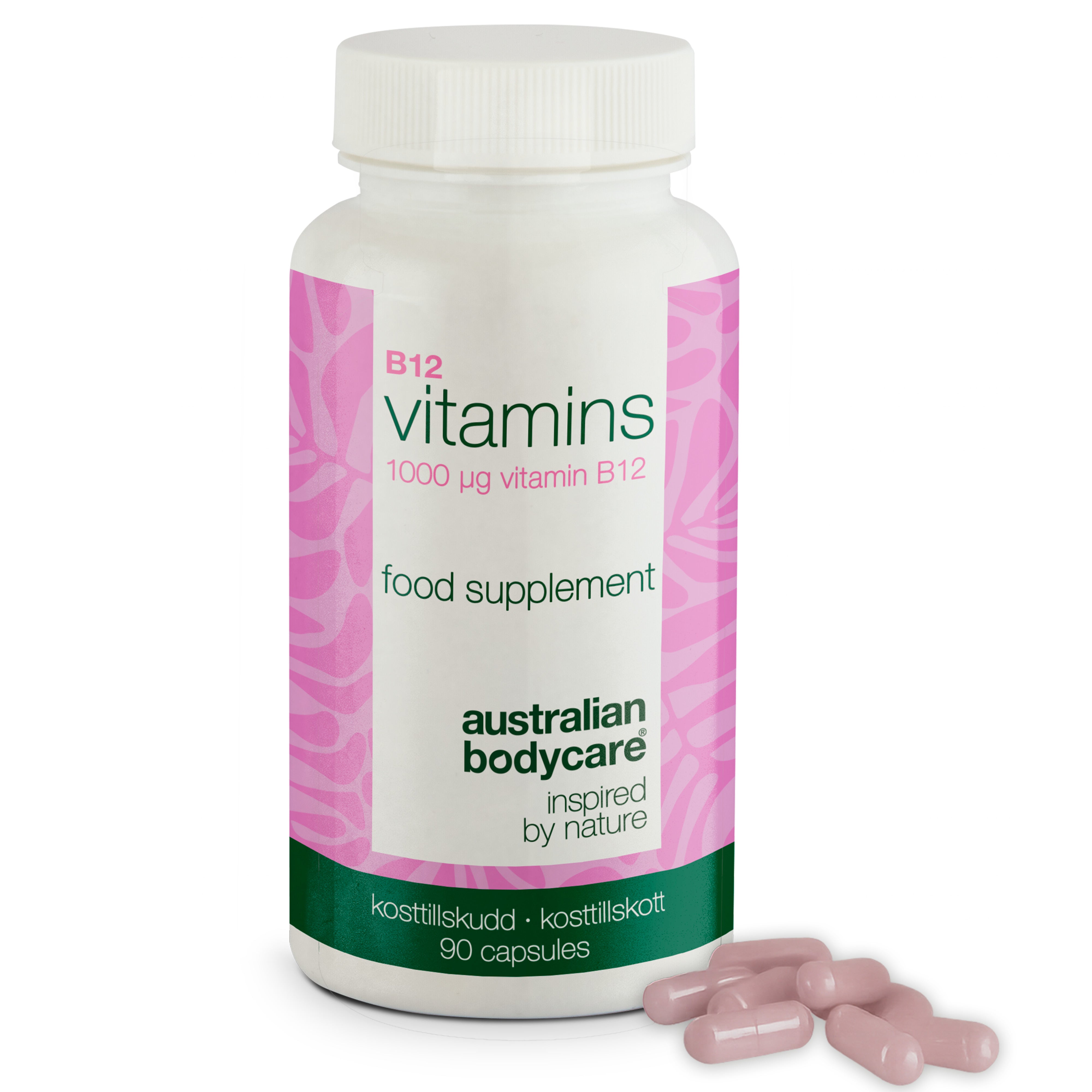 Højdosis B12 Vitamin – 90 Veganske Kapsler til Energi