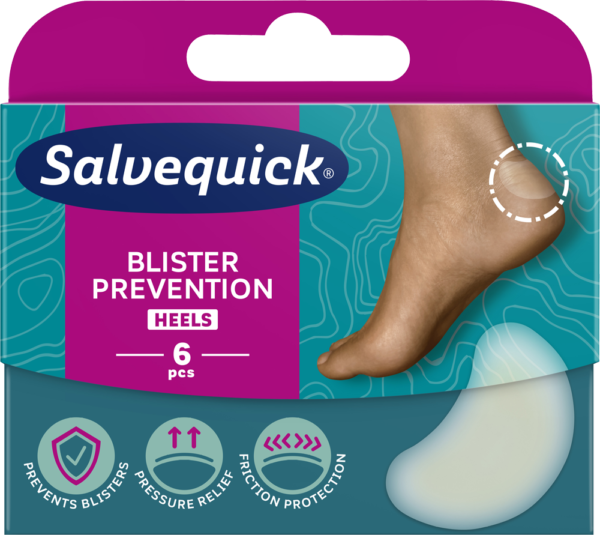Salvequick Vabelplaster til Hæle - 6 Stk. Beskyttelse mod vabler
