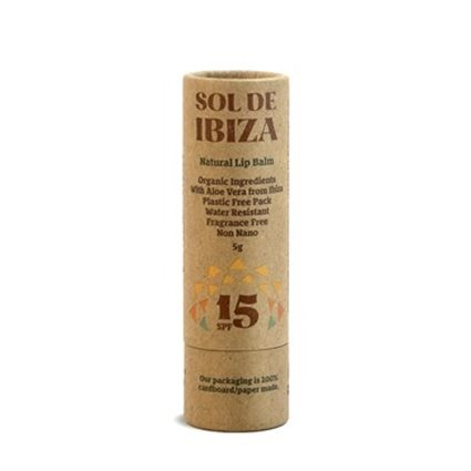Sol De Ibiza Økologisk Læbepomade SPF 15 - Plastfri Beskyttelse