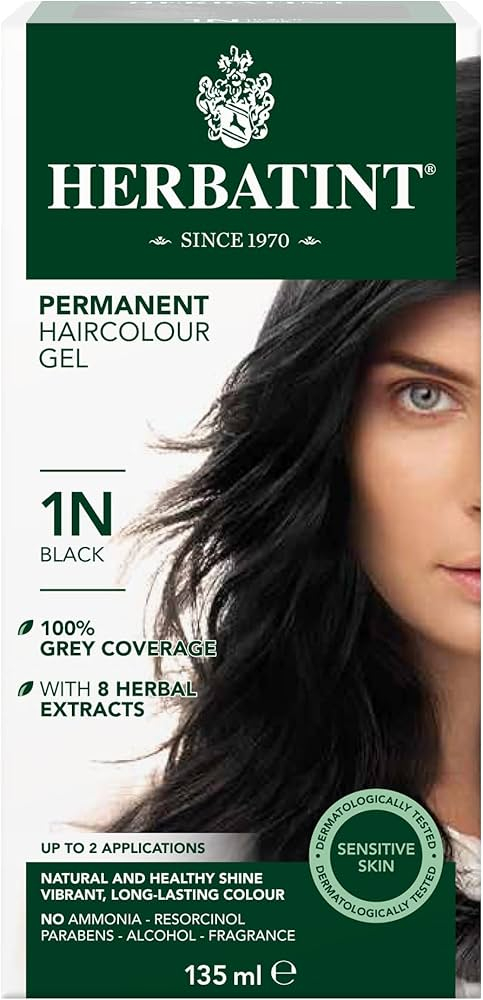 Herbatint 1N Sort Hårfarve - Permanent Farve 150 ml