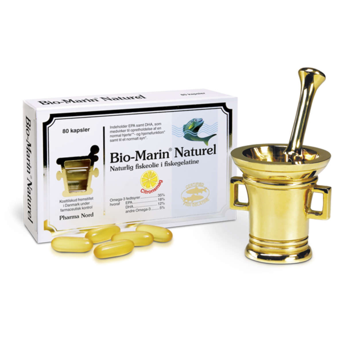 Pharma Nord Bio Marin Natur 150 Kapsler - Fiskeolie til Sundhed