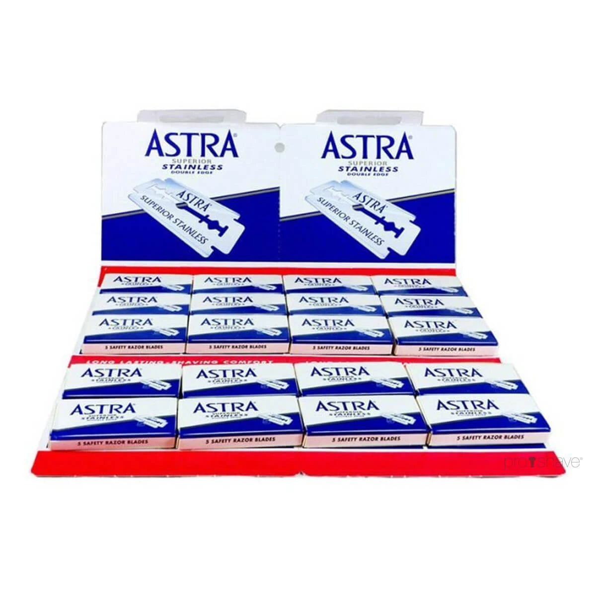 Astra Superior Stainless Blue De Barberblade  1 Stang  20x5 Stk   100 Stk