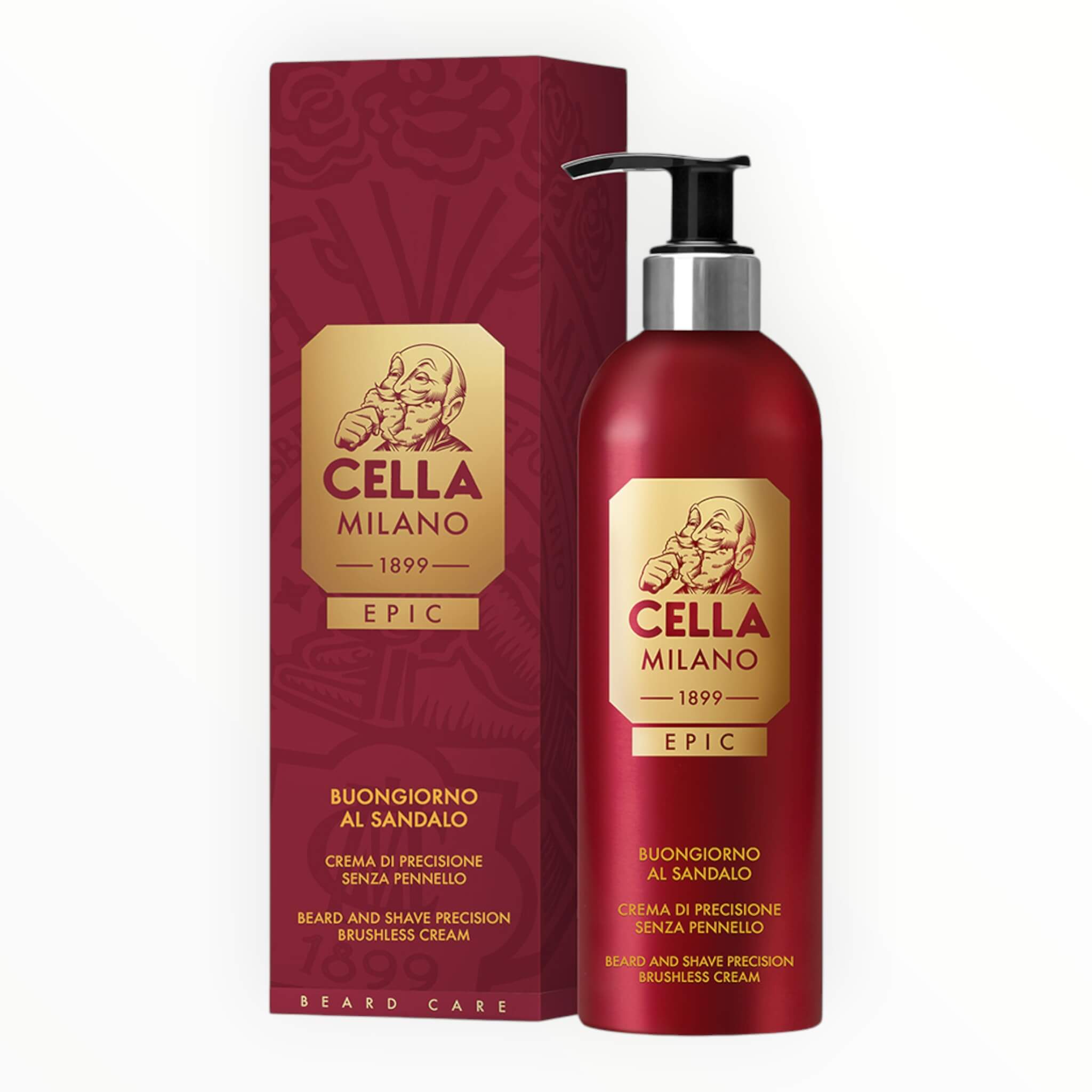 Cella Milano Epic Barbercreme  Beard Precision Cream  Buongiorno Al Sandalo  175 Ml