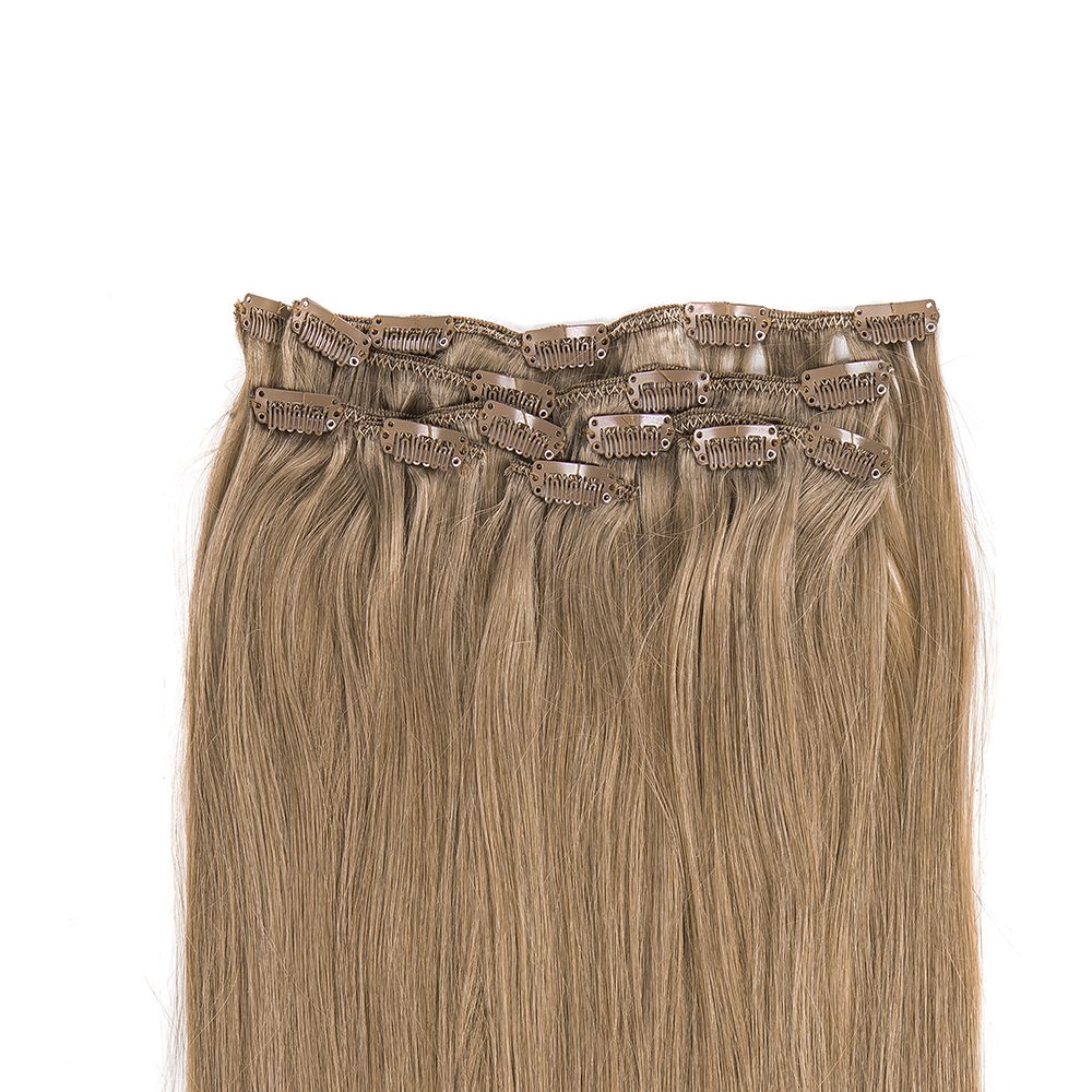 Clip On Extensions i Lys Askbrun – Eksklusiv Skønhed!