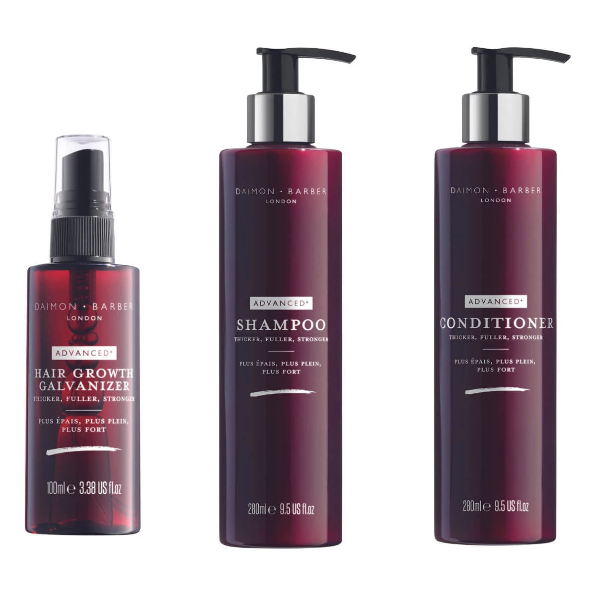 Daimon Barber Advanced  Trio  Shampoo  Conditioner   Hair Growth Galvanizer