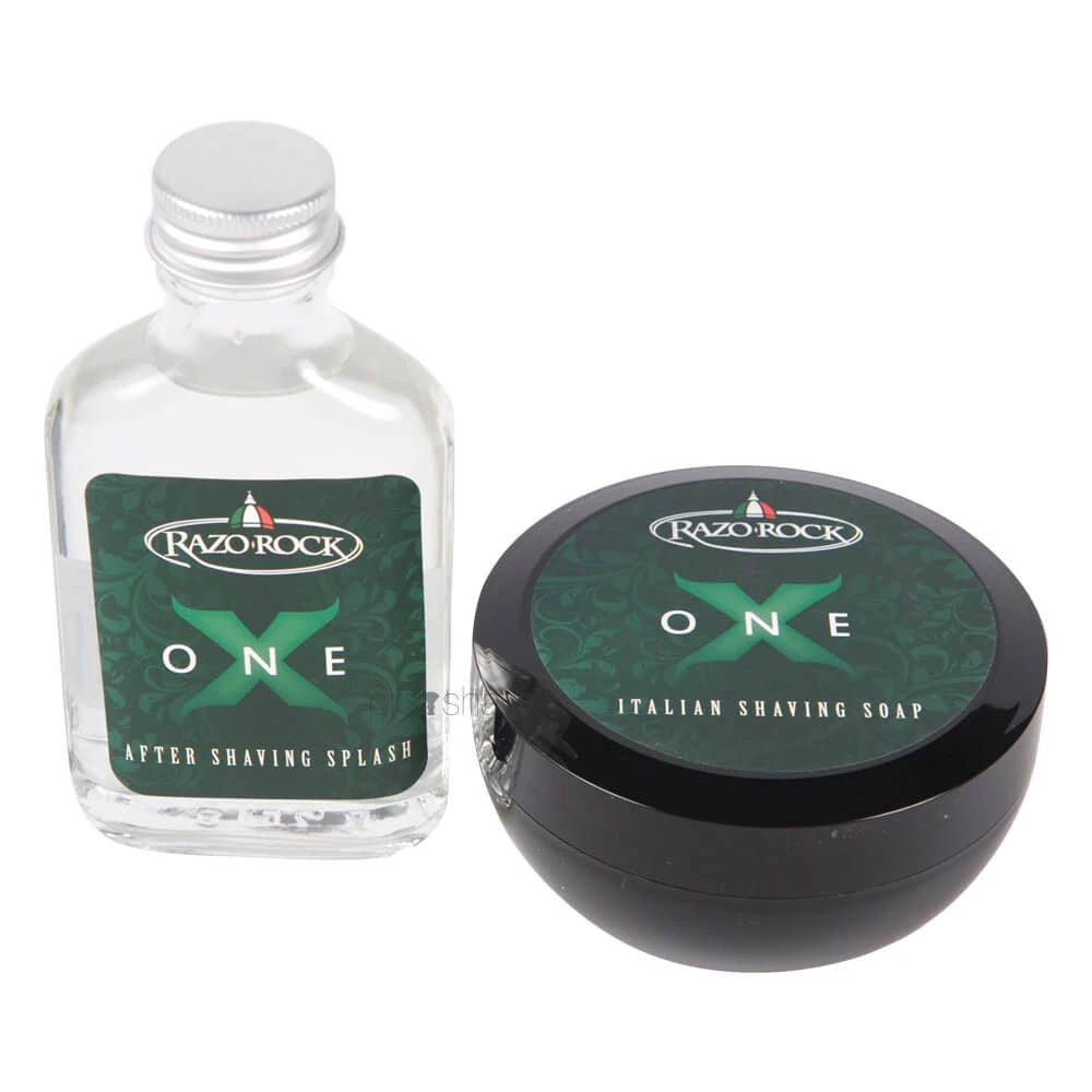 Razorock One X Sæt  Barbersæbe Og Aftershave