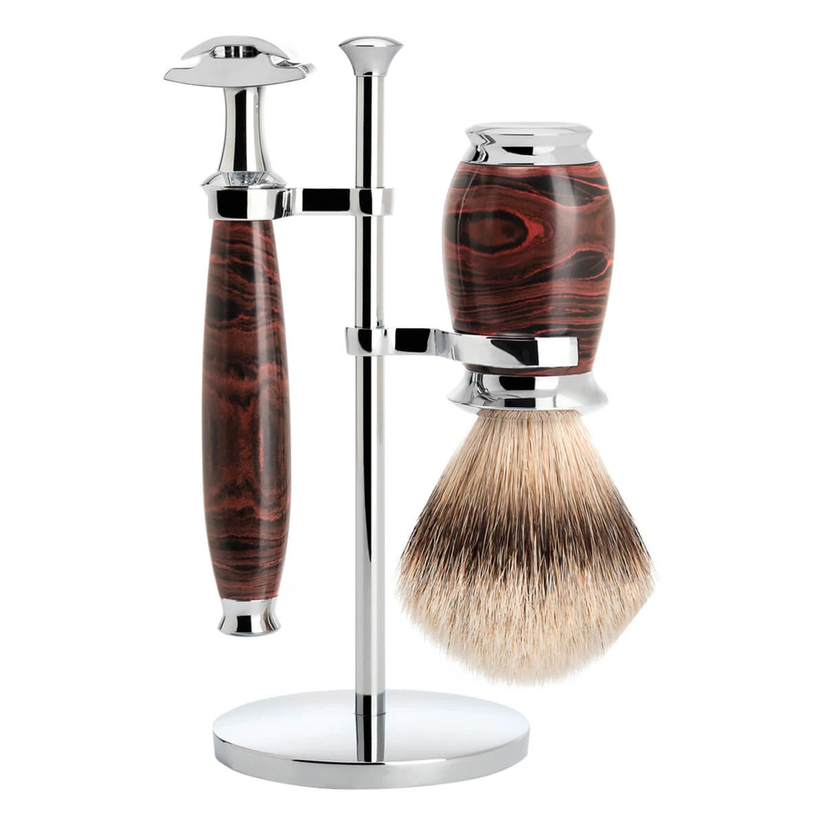 M? Hle Shaving Barbersæt Med De Skraber  Barberkost Og Holder  Purist  Ebonite