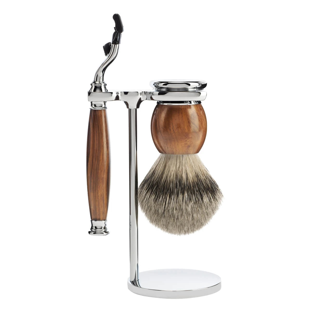 M? Hle Shaving Barbersæt Med Mach3 Skraber  Barberkost Og Holder  Sophist  Ironwood