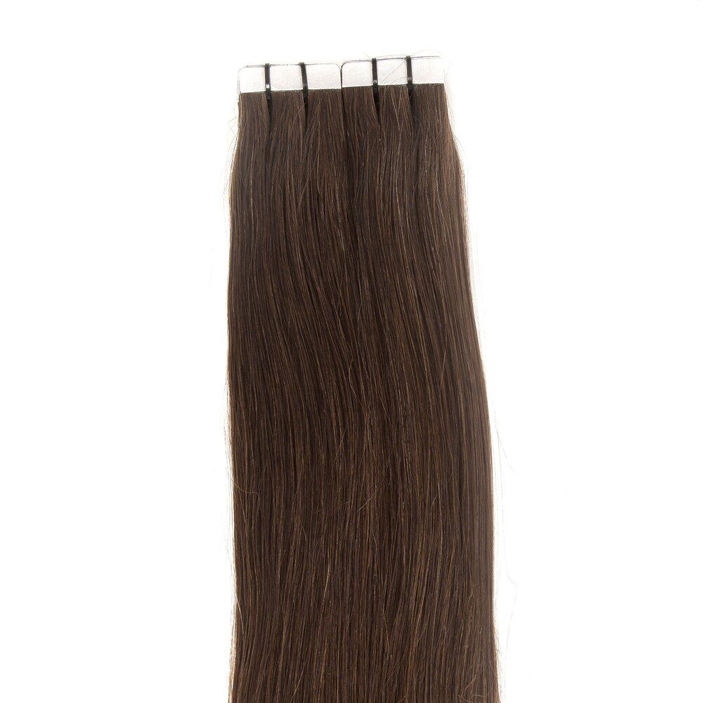 Tape Extensions Mørkebrun #2 – 100g, 50cm Længde