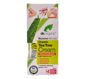 Dr. Organic Antiseptisk Tea Tree Creme 50ml - Rensende Pleje