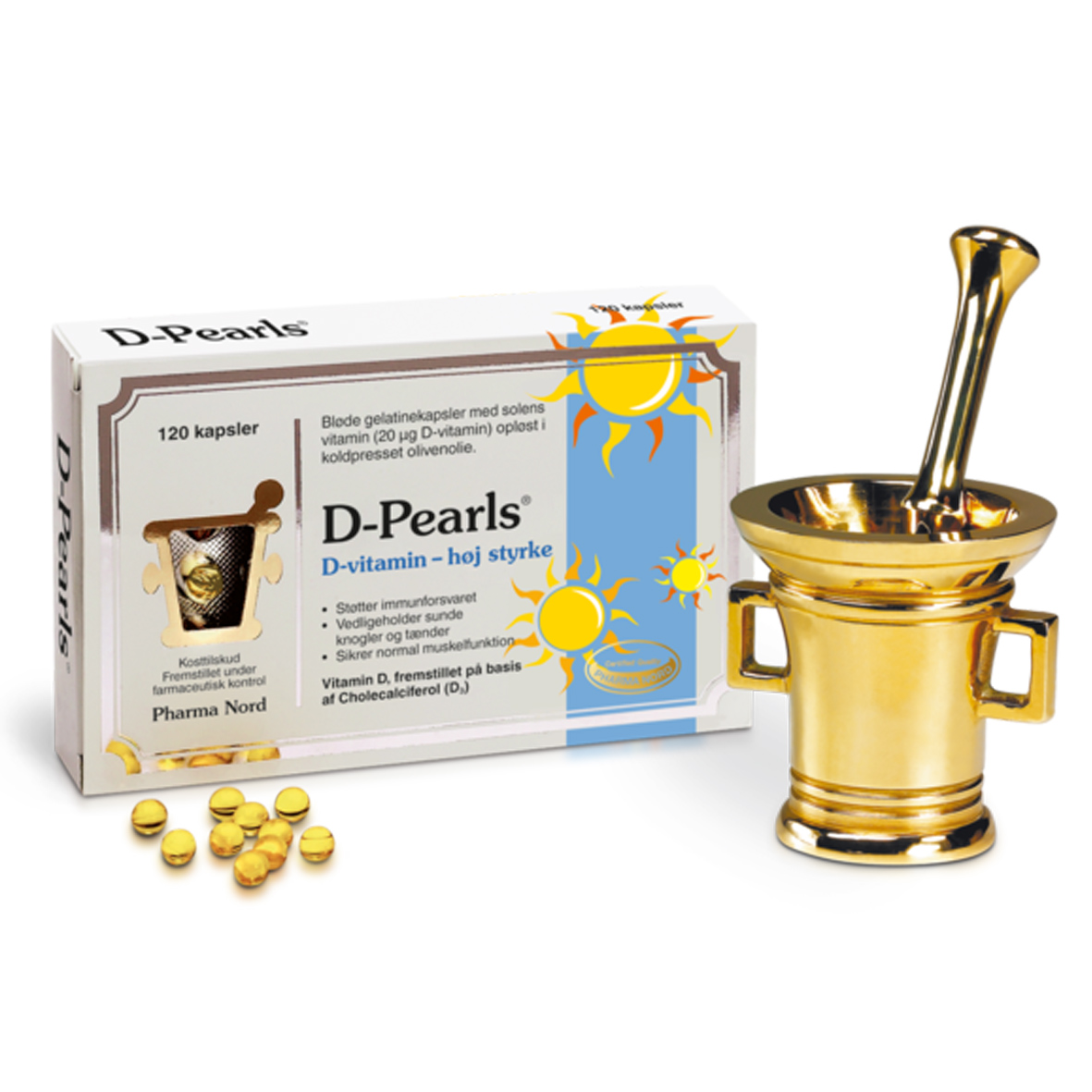 Pharma Nord D Pearls 20 mg - 120 Kapsler til Sundhed