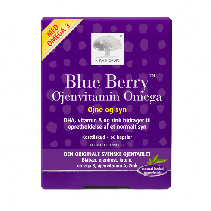 New Nordic Blue Berry Omega 3 - Øjenvitamin Kapsler 60 stk.