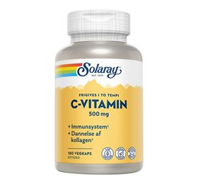Solaray C Vitamin 500 Mg med Hyben og Acerola - 180 Kapsler