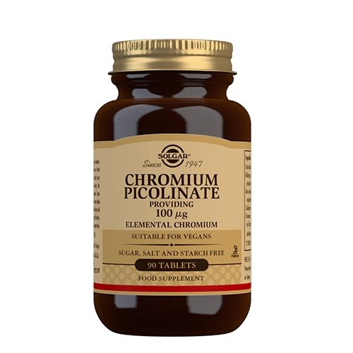 Solgar Chrom Picolinat 100mg  Chromium    90 Tabletter