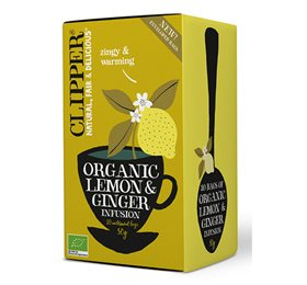 Clipper Økologisk Citron & Ingefær Te - 20 Breve