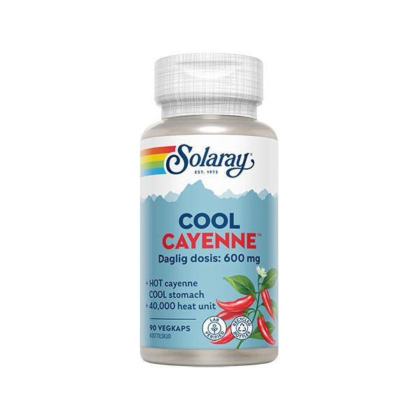 Solaray Cool Cayenne 90 Kapsler – Styrk dit velvære!
