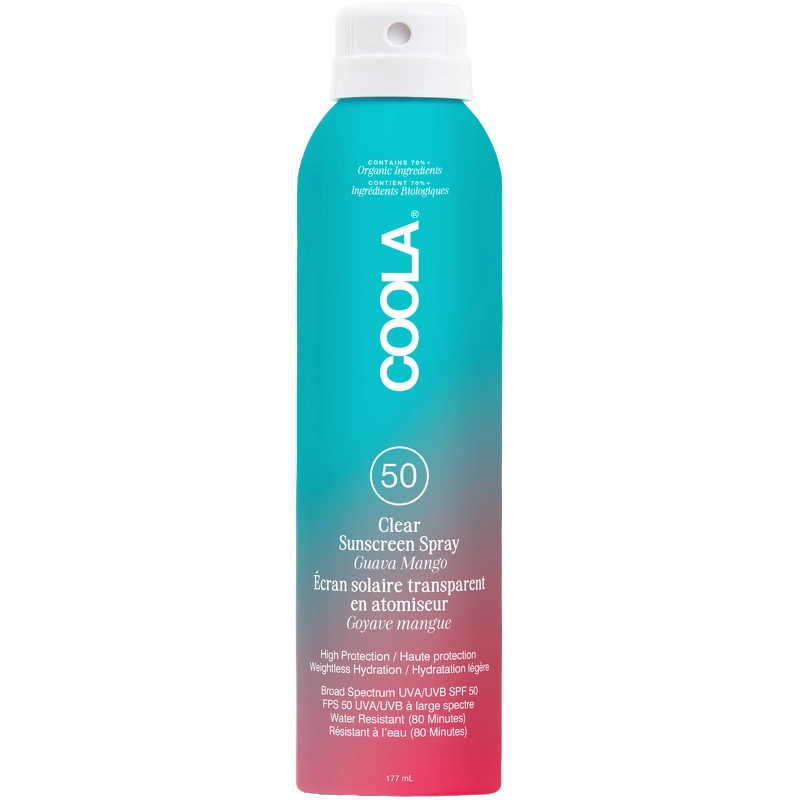 Coola Clear Sunscreen Spray Guava Mango Spf50 177ml