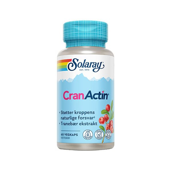 Solaray Cranactin Tranebærekstrakt 60 Kapsler - Immunboost!