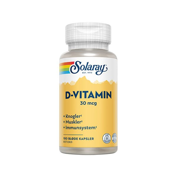 Solaray D Vitamin 30 Mcg – Kosttilskud til Sundhed