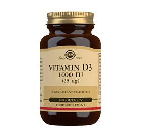 Solgar D3 Vitamin 25 Mcg Softgel - Sundhedstilskud 100 Kap