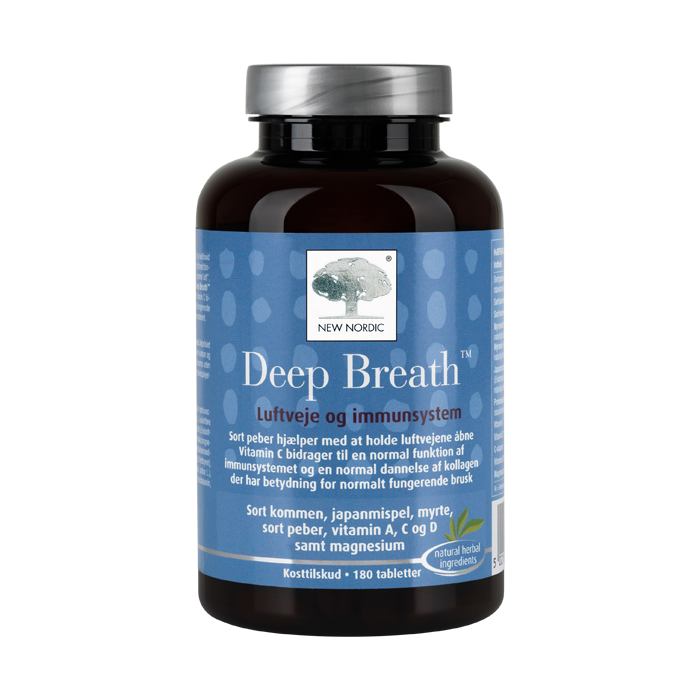 Styrk dit immunsystem med New Nordic Deep Breath 180 Tabl!
