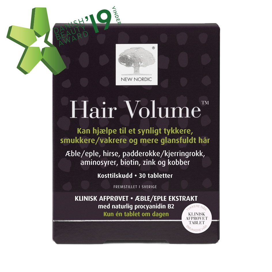 New Nordic Hair Volume 30 Tabl - Naturlig hårstyrkelse