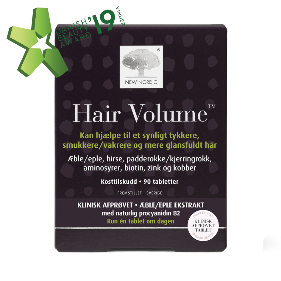 New Nordic Hair Volume 90 Tabl – Naturlig hårforstærker!