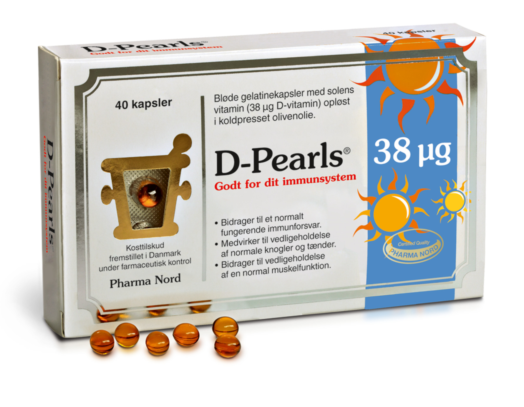 Pharma Nord D Pearls 38 Mcg – Styrk dit immunforsvar!