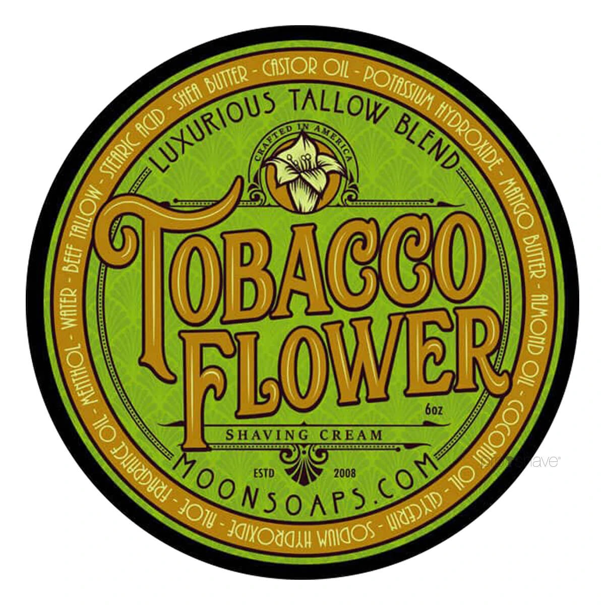 Moon Soaps Barbercreme  Tobacco Flower  170 Gr
