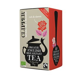 Clipper Fairtrade English Breakfast Te - 20 tebreve