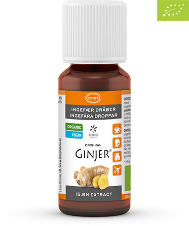 Økologiske Ingefærdråber – Ginjer Forte 50 ml til Sundhed