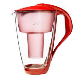 Elegant Rød Glaskande 2,0 L – Filtreringskande til Køkkenet