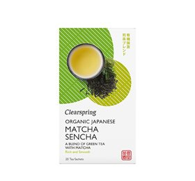 Clearspring Økologisk Grøn Te med Matcha - 20 tebreve