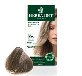 Herbatint 8c Lys Aske Blond - Permanent Hårfarve 150 Ml