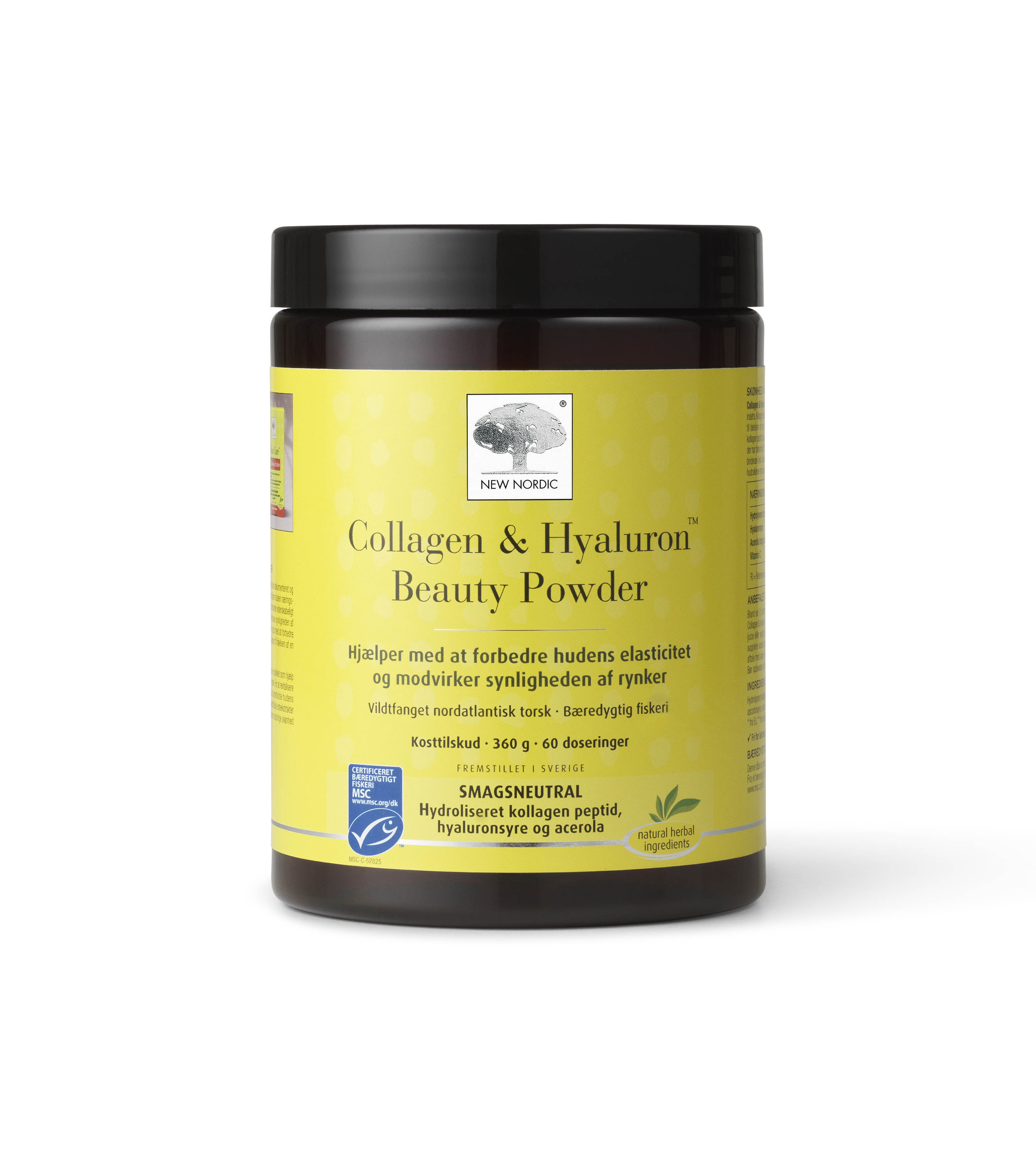 New Nordic Kollagen & Hyaluron Skønhedspulver 360g - Tilbud!
