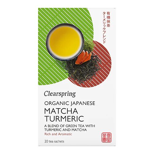 Clearspring Grøn Te M  Matcha   Gurkemeje ø   20 Breve