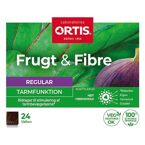Frugt   Fibre Tyggeterning 24 Stk