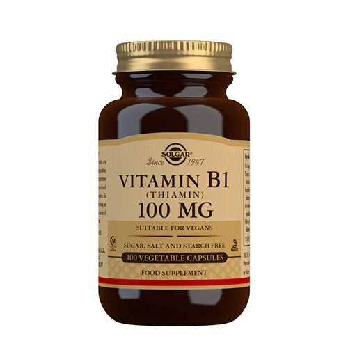 Solgar B1 Vitamin 100 Mg  Thiamin    100 Kaplser