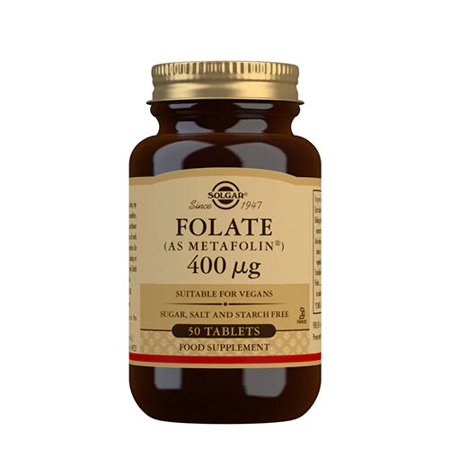 Solgar Folat  Metafolin  400ug   50 Tabletter