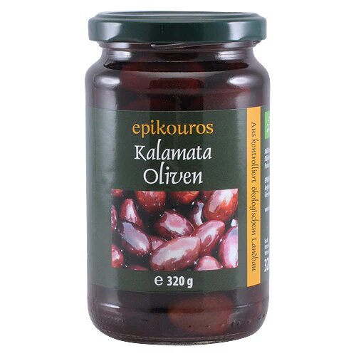 Oliven Kalamata M  Sten øko    320 Gram