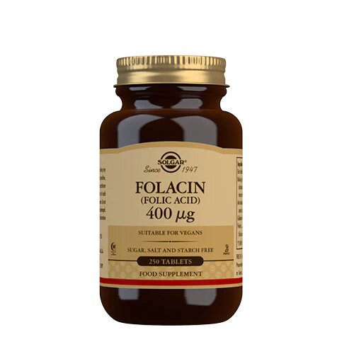 Solgar Folsyre 400 Mcg  Folacin    250 Tab