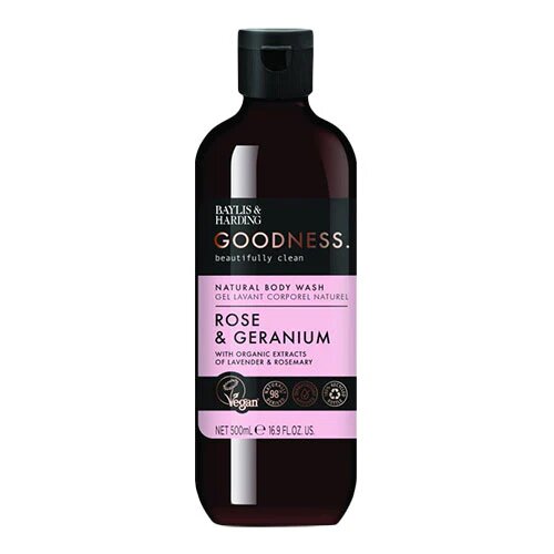 Body Wash Rose   Geranium Baylis   Harding Goodness   500 Ml